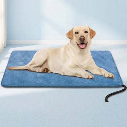 Caldra pet heating pad with dog