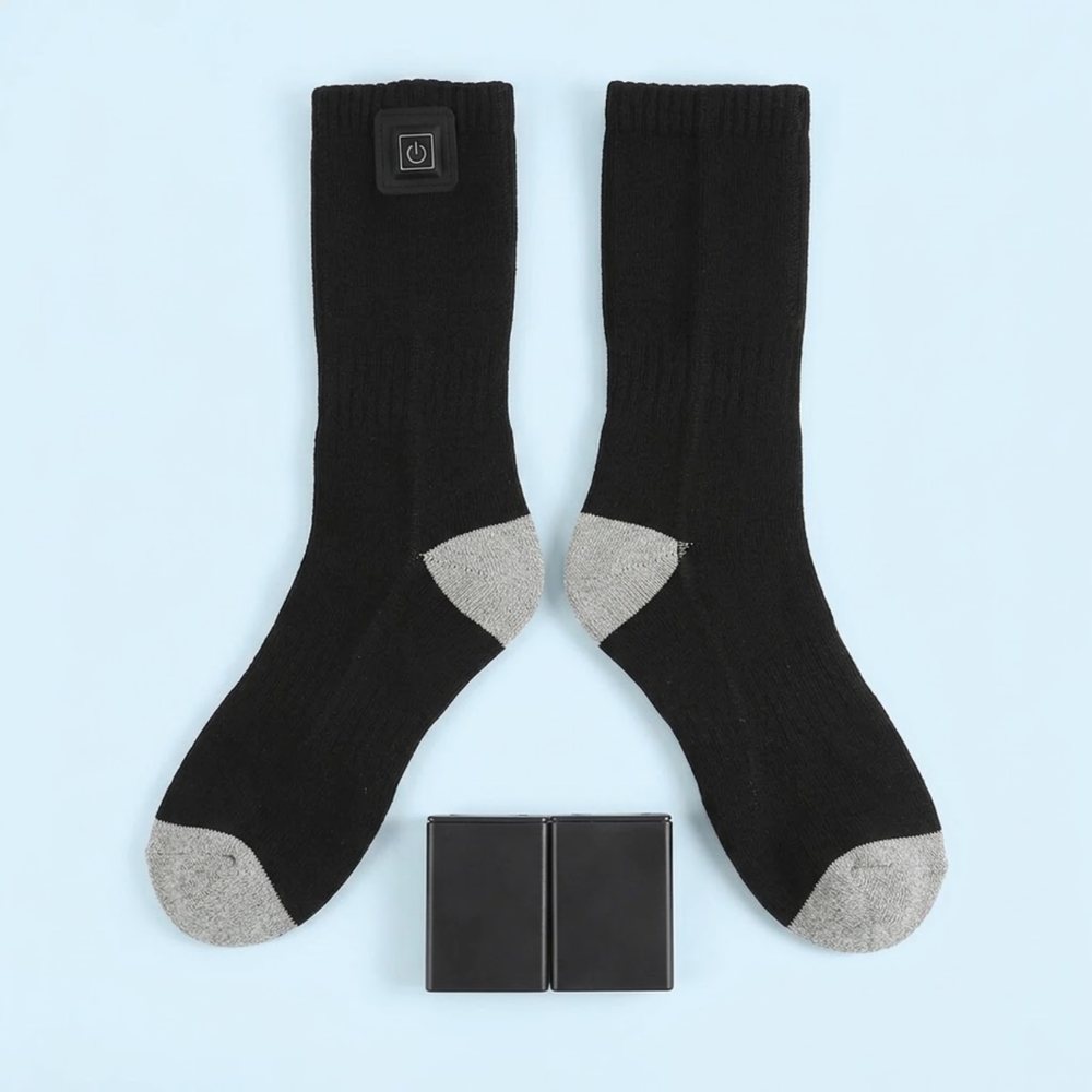 Caldra rechargeable heated socks with battery packs