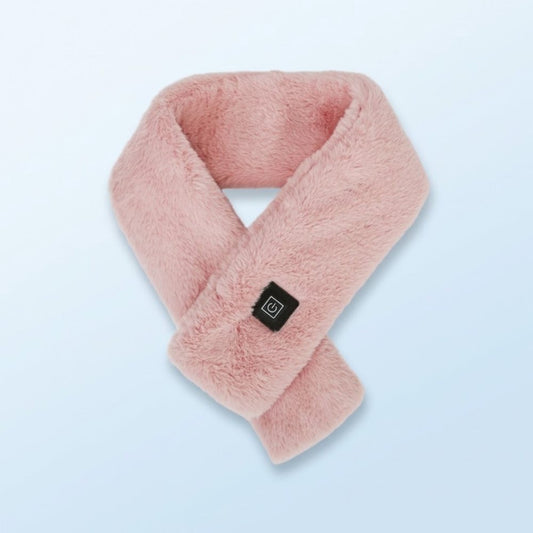 Caldra pink plush USB heated neck shawl