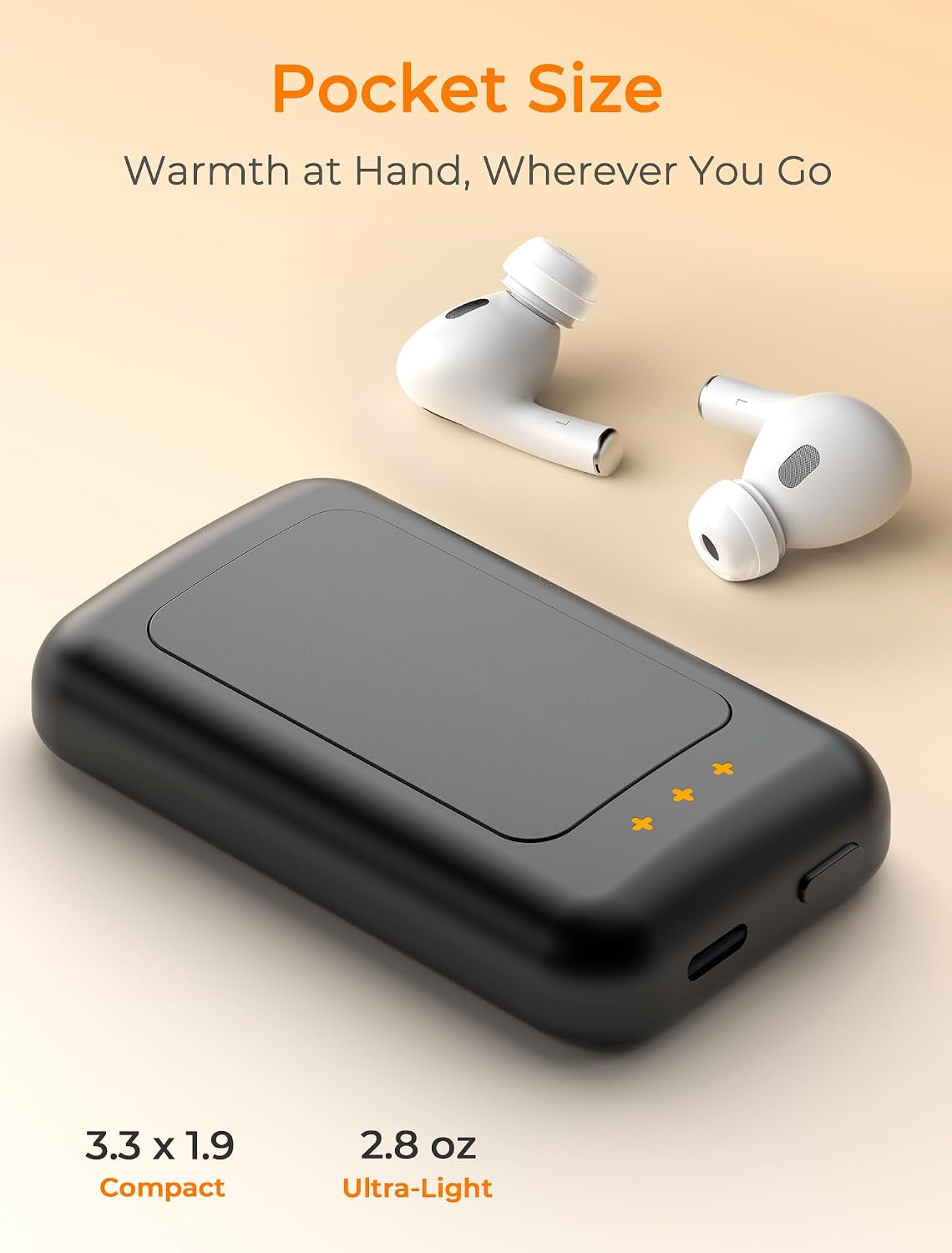 Electric Hand Warmers Rechargeable, Rechargeable Hand Warmer, Portable Hand Warmer for Outdoor Camping Hunting Golf Accessories, Gifts for Women Men