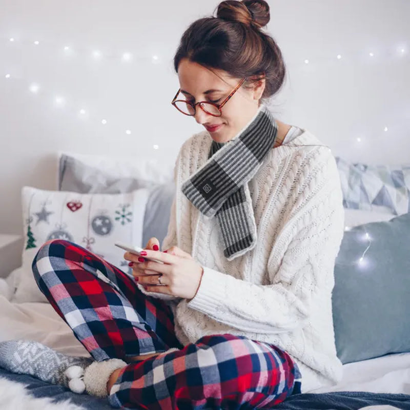 Electric Heated Scarf USB Heating Neck Wrap Unisex Winter Heated