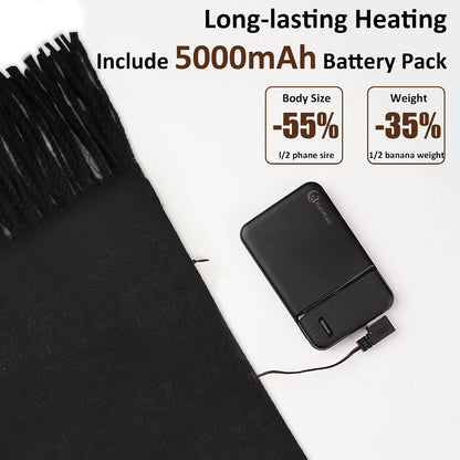 3Pcs Heated Scarf Hat Gloves Set for Women Men 5000Mah Battery