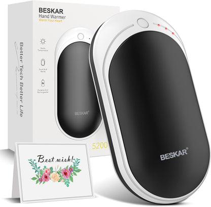 Rechargeable Hand Warmer, 5200Mah Electric Hand Heater