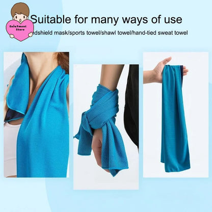 Cooling towel unfolded, 30 by 90 cm quick-dry mesh