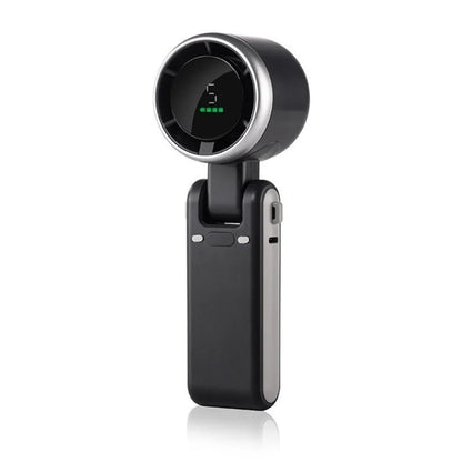 NEW Handheld Turbo Fan Wearable Personal Desk Fan Small Mini Fan with Smart Digital Display Folding