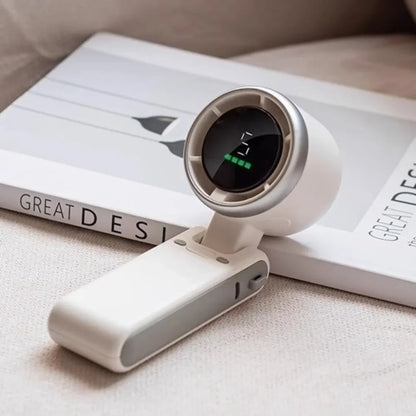 NEW Handheld Turbo Fan Wearable Personal Desk Fan Small Mini Fan with Smart Digital Display Folding