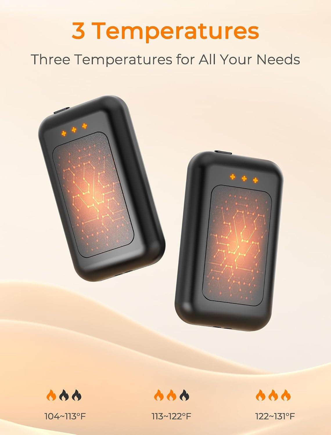 Electric Hand Warmers Rechargeable, Rechargeable Hand Warmer, Portable Hand Warmer for Outdoor Camping Hunting Golf Accessories, Gifts for Women Men