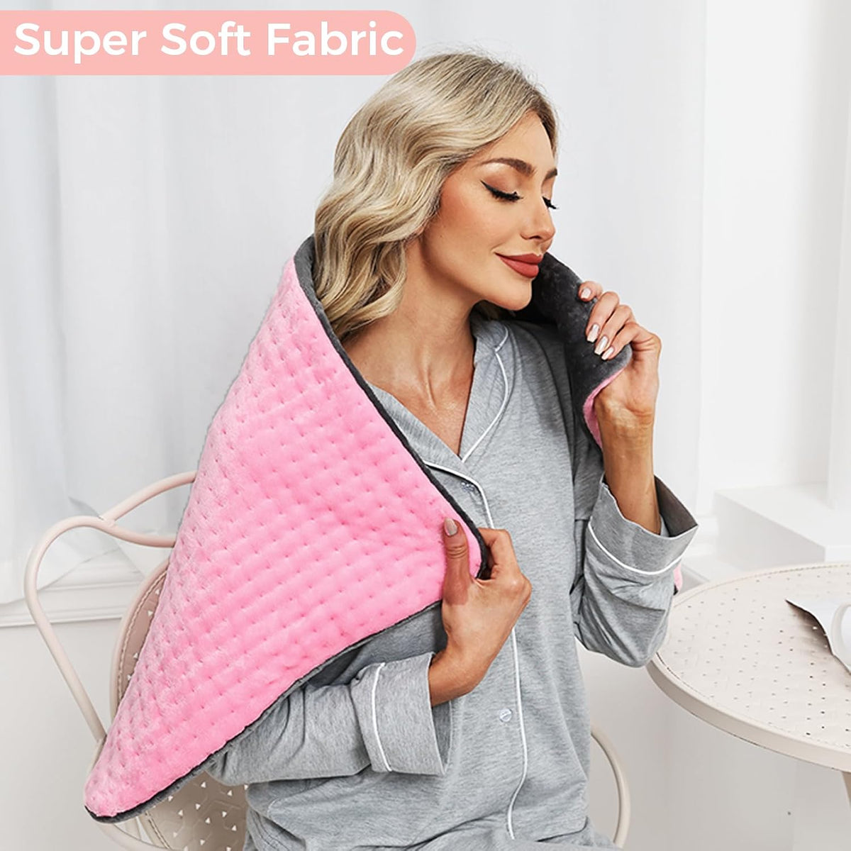 Heating Pad for Back, 17"×33" Electric Heating Pad for Women, Men
