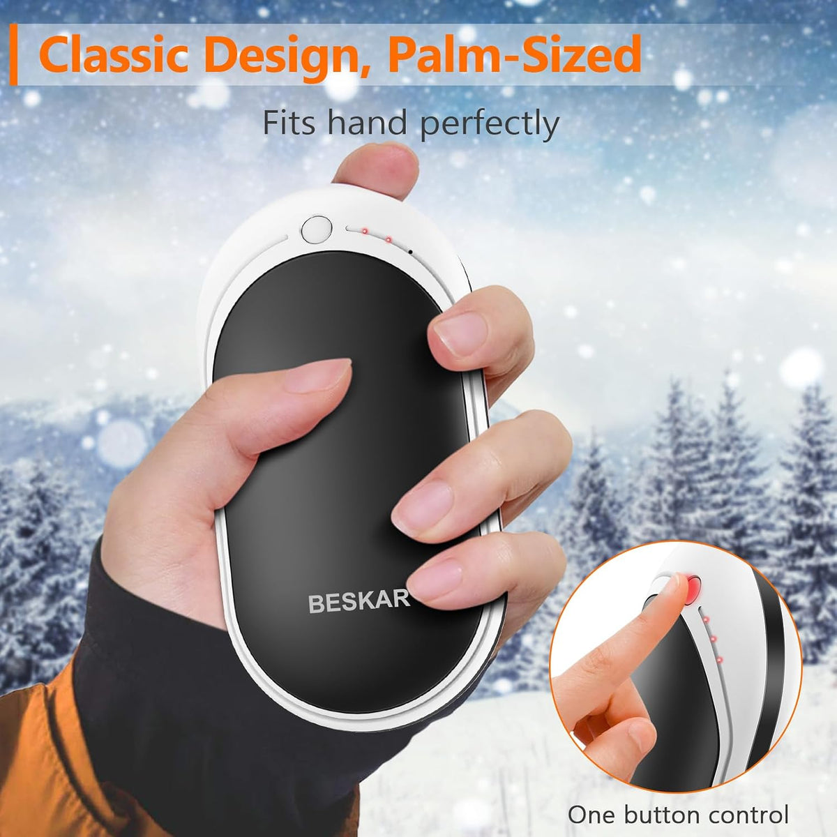 Rechargeable Hand Warmer, 5200Mah Electric Hand Heater